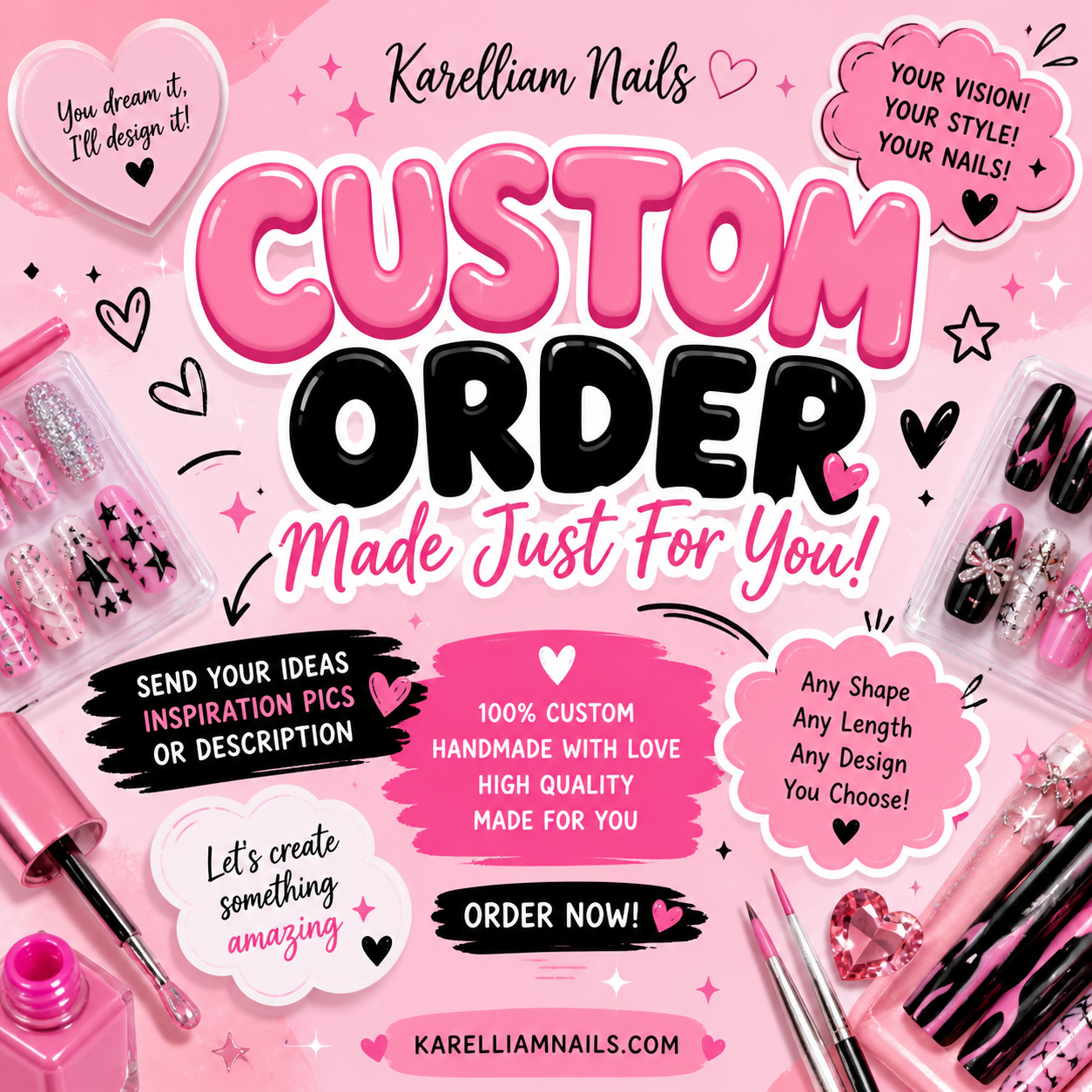 💅 BASIC CUSTOM PRESS-ON NAIL SET